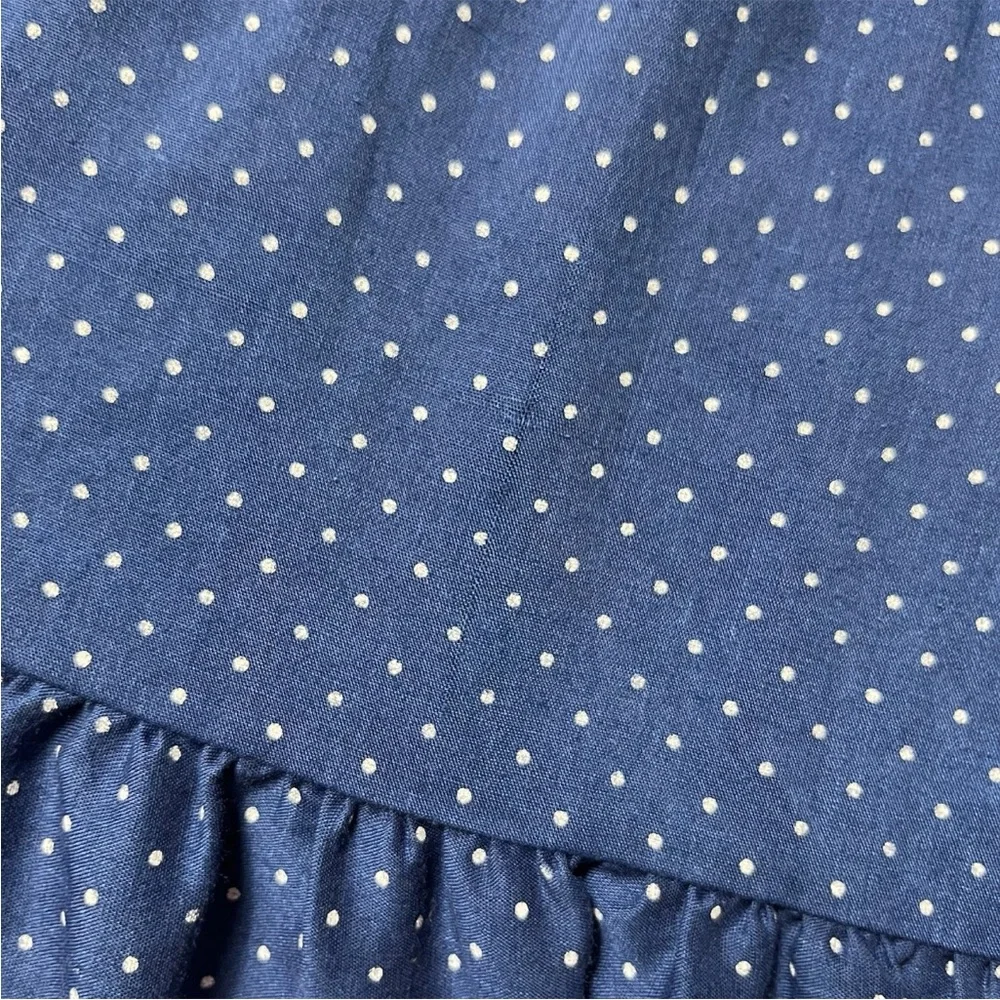 Vintage Winnie The Pooh Brand Toddler Girls Dress Navy White Polka Dot